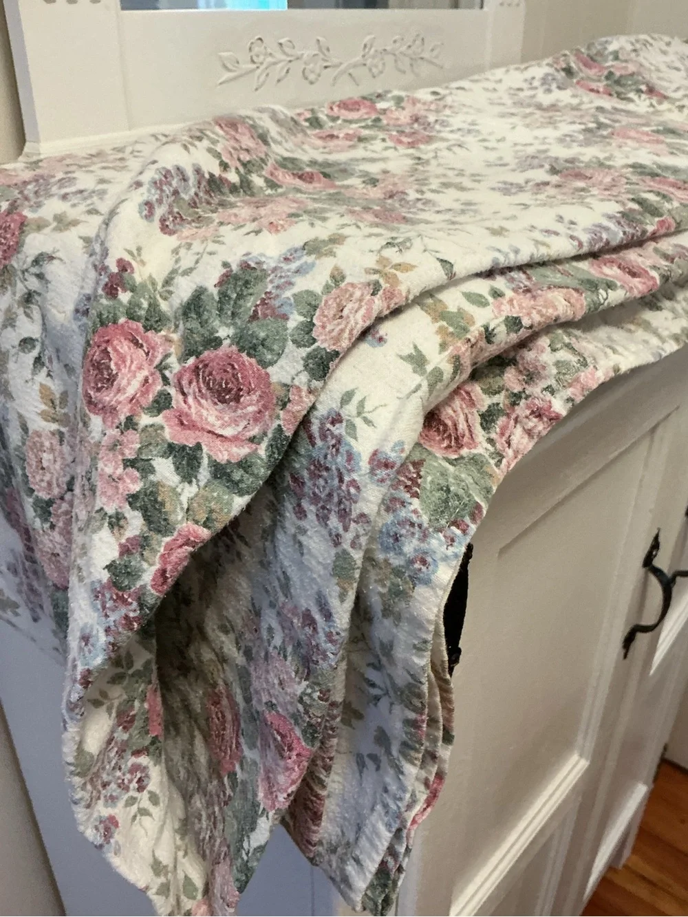 Vintage Shabby Chic 100% Cotton Flannel Sheet Set